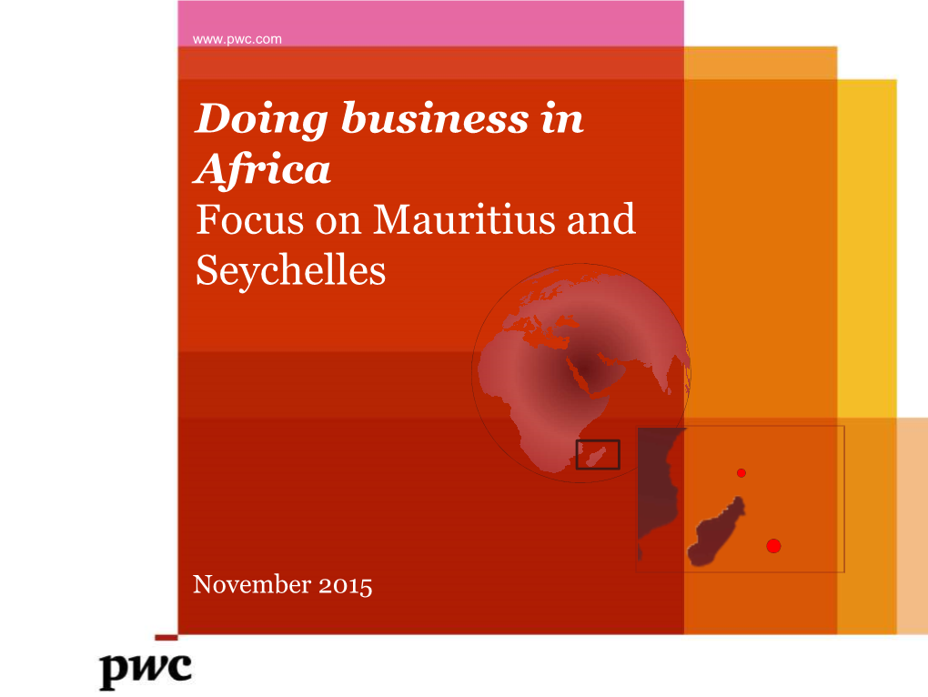 Doing Business in Africa Focus on Mauritius and Seychelles