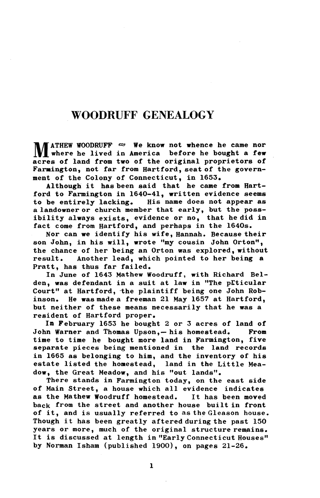 Woodruff Genealogy