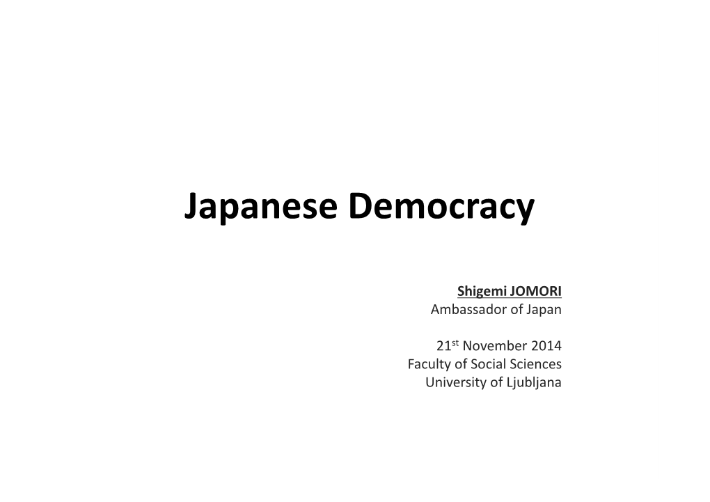 Japanese Democracy