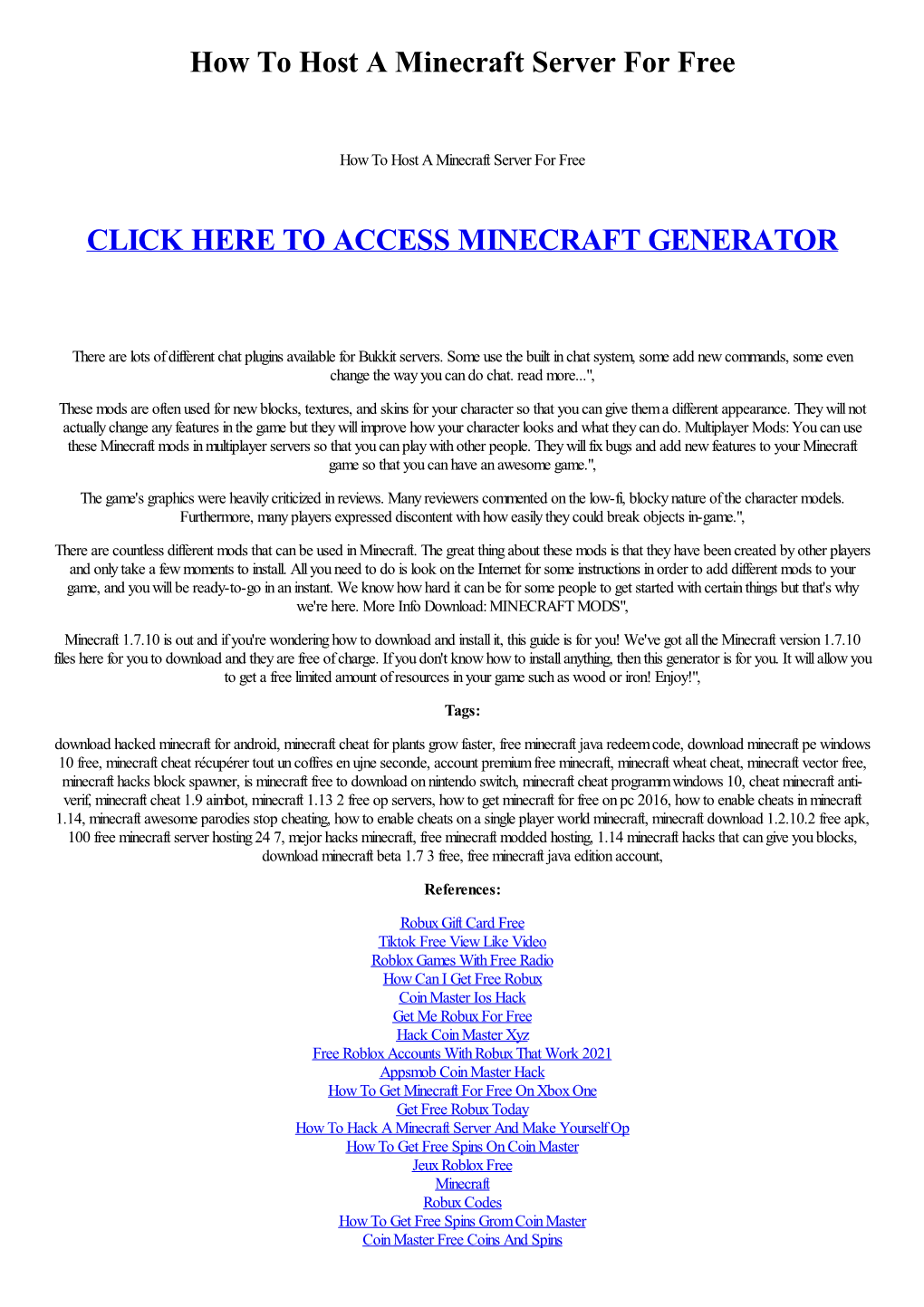 How to Host a Minecraft Server for Free