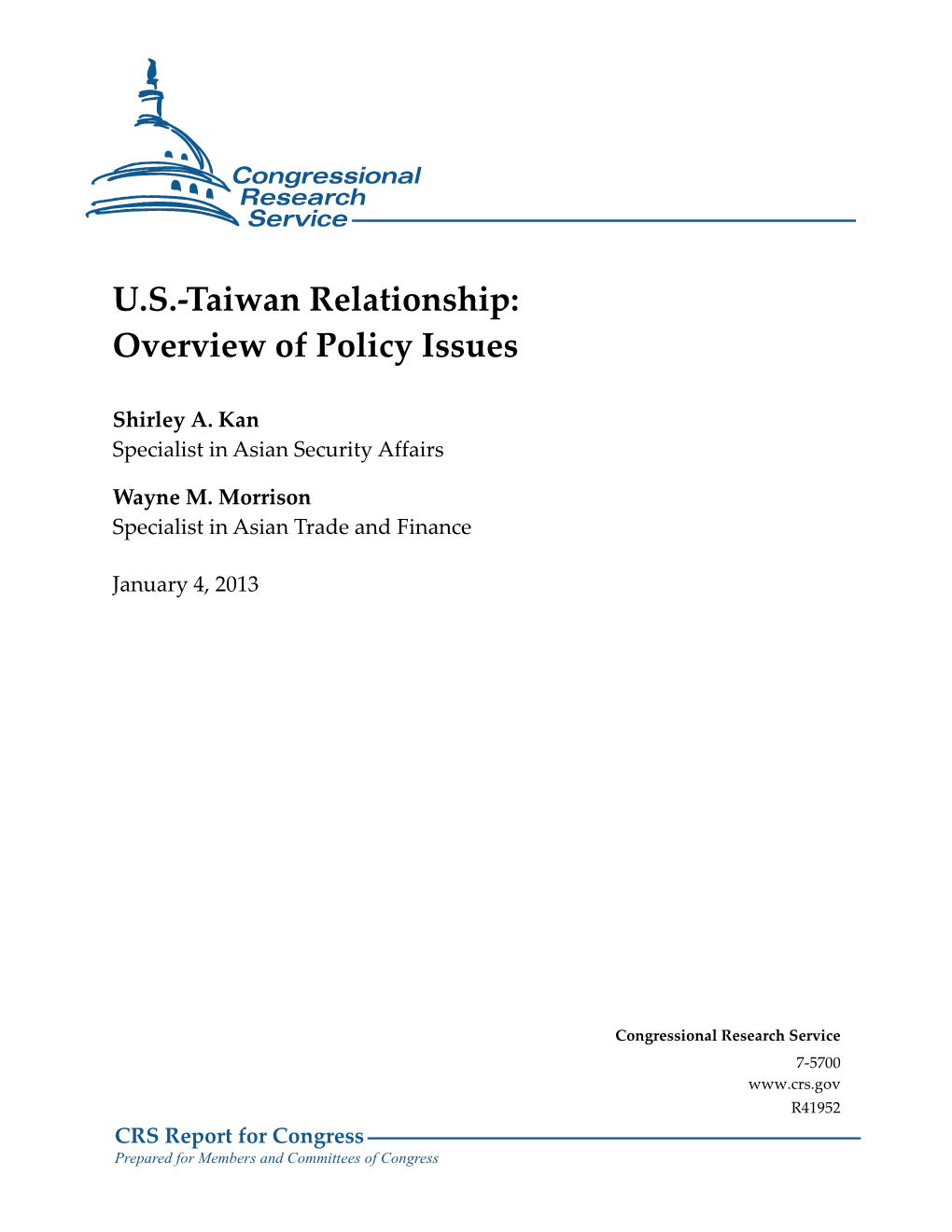 US-Taiwan Relationship