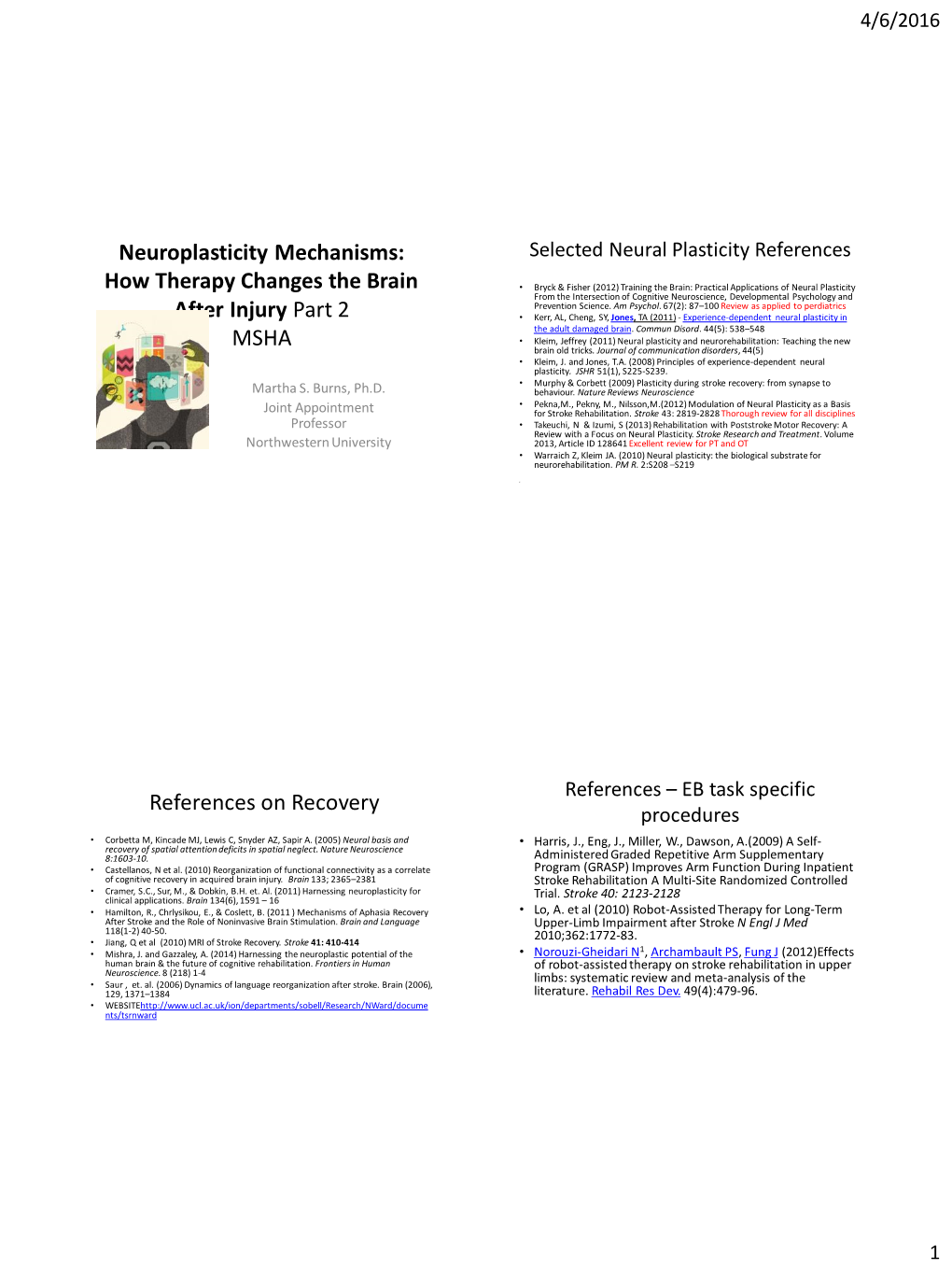 Neuroplasticity & Implications for Stroke Recovery