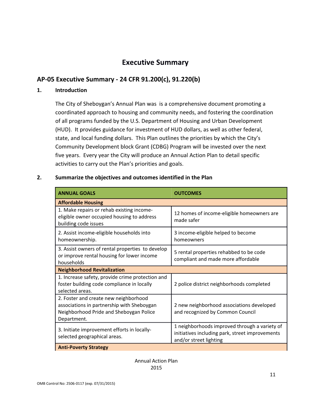 AP-05 Executive Summary - 24 CFR 91.200(C), 91.220(B) s1