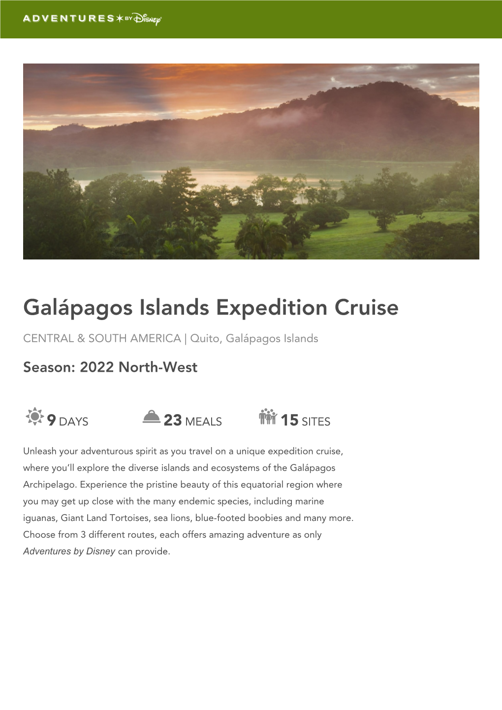 GALÁPAGOS ISLANDS EXPEDITION CRUISE Central & South America | Quito, Galápagos Islands