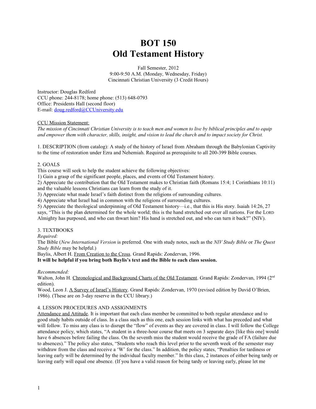 Old Testament History