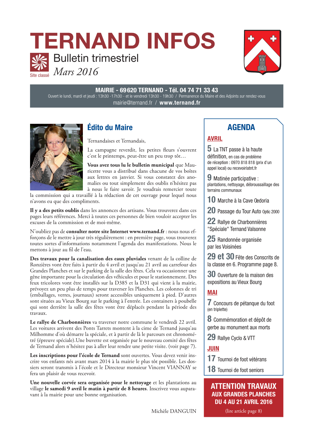 TERNAND INFOS Bulletin Trimestriel