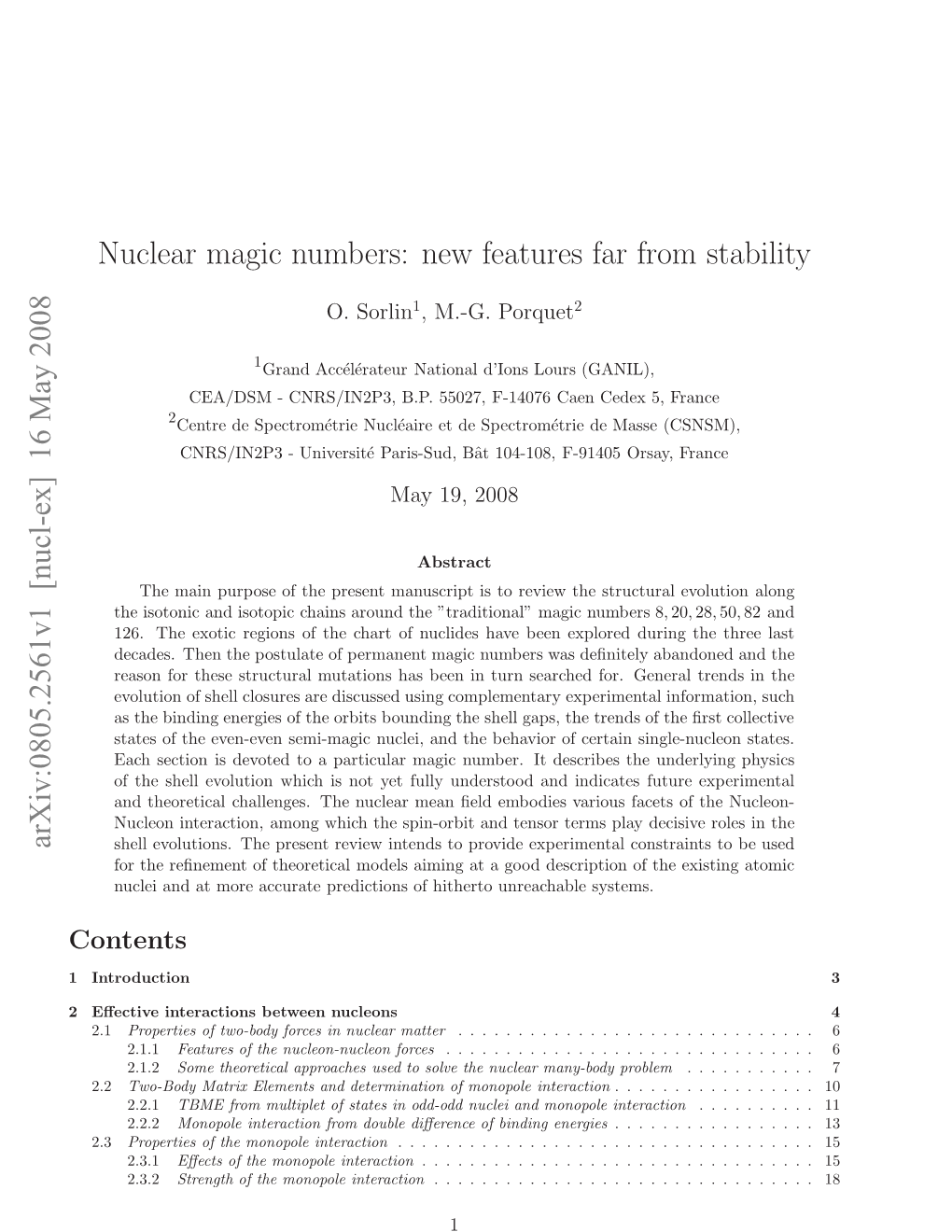 Nuclear Magic Numbers: New Features Far from Stability