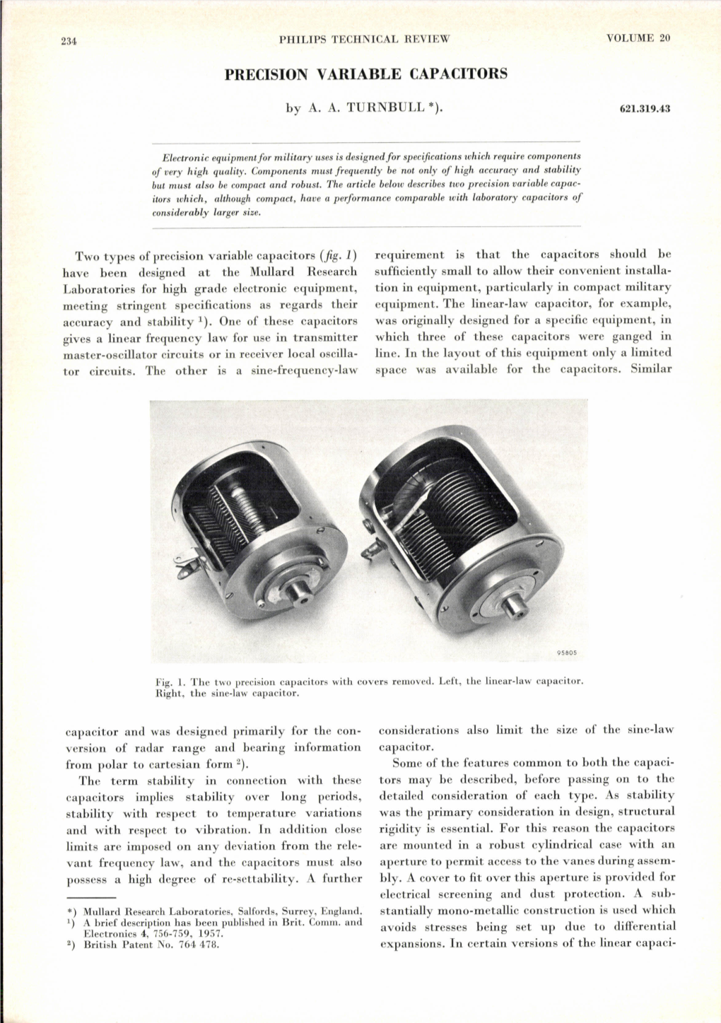 Precision Variable Capacitors