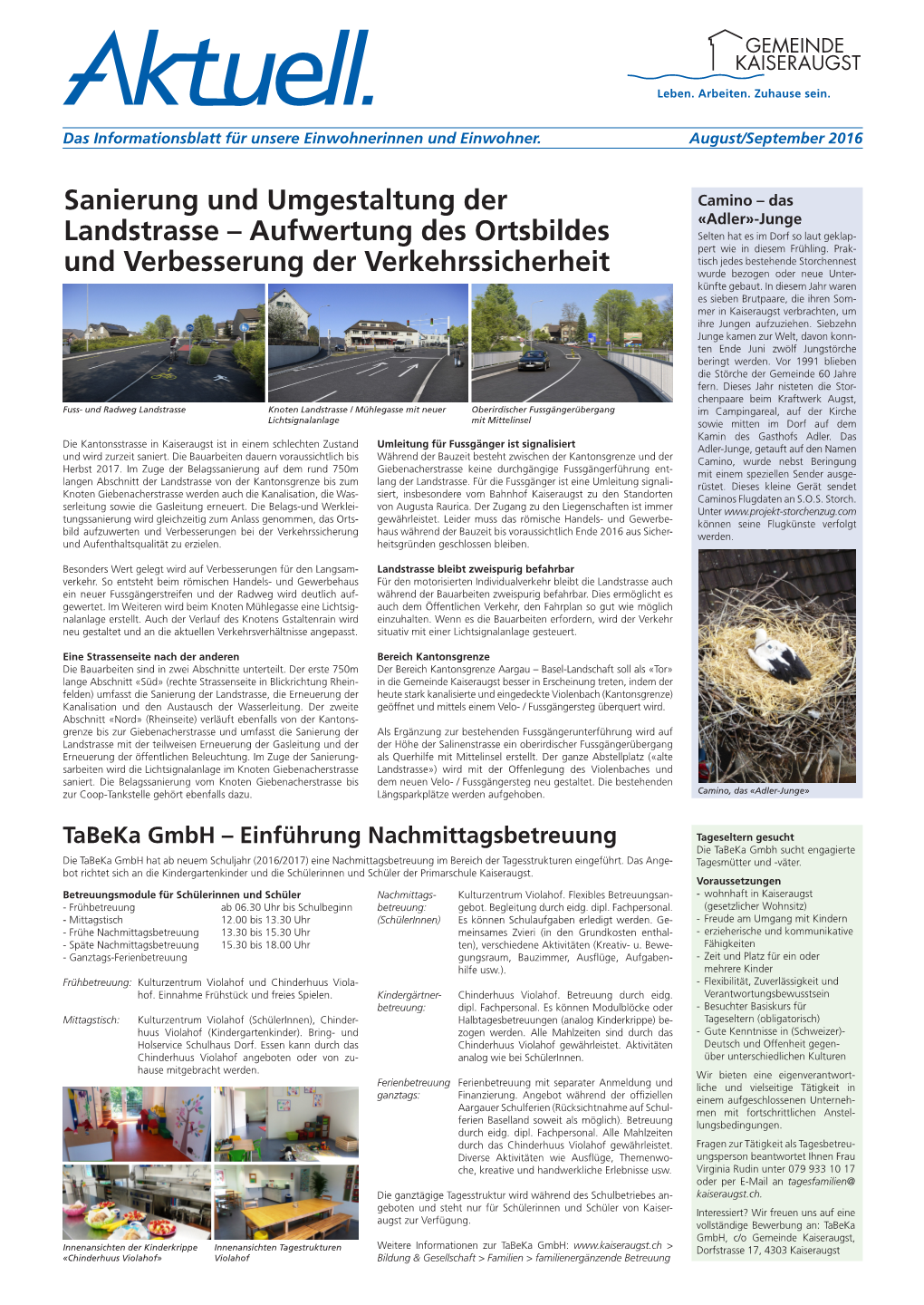 Sanierung Und Umgestaltung Der Landstrasse