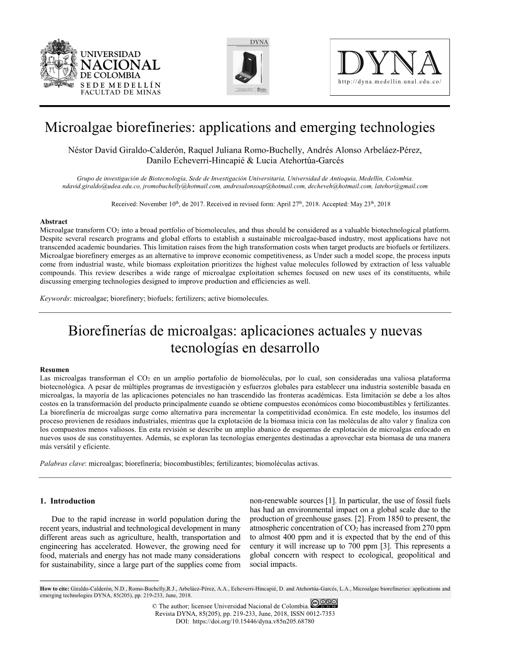 Microalgae Biorefineries: Applications and Emerging Technologies •