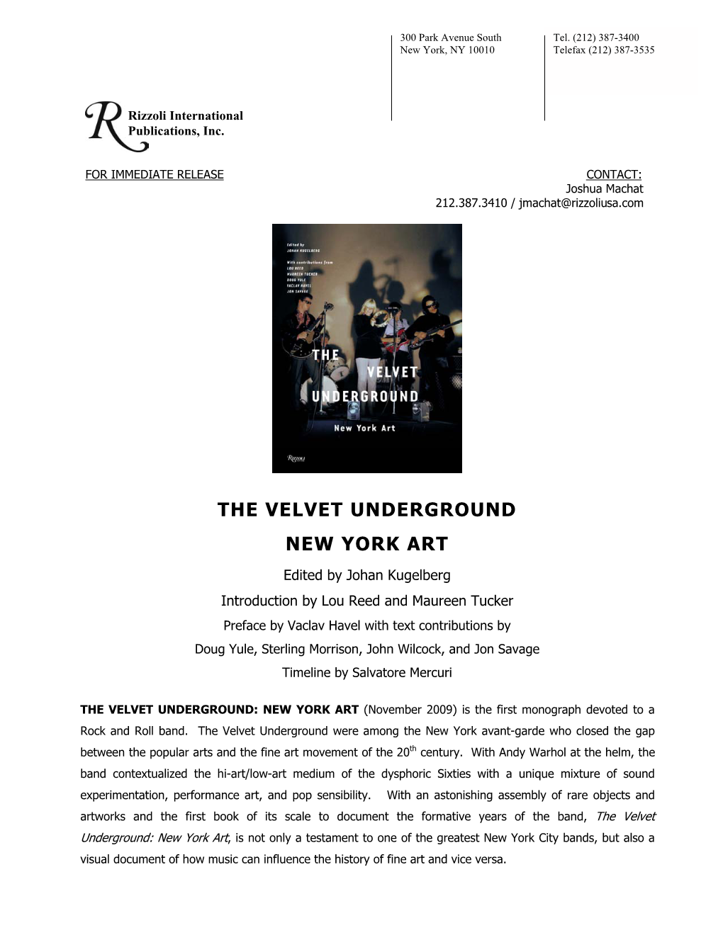 The Velvet Underground New York Art