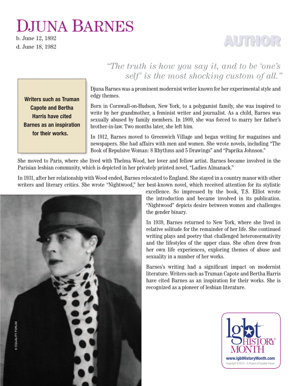 Djuna Barnes B