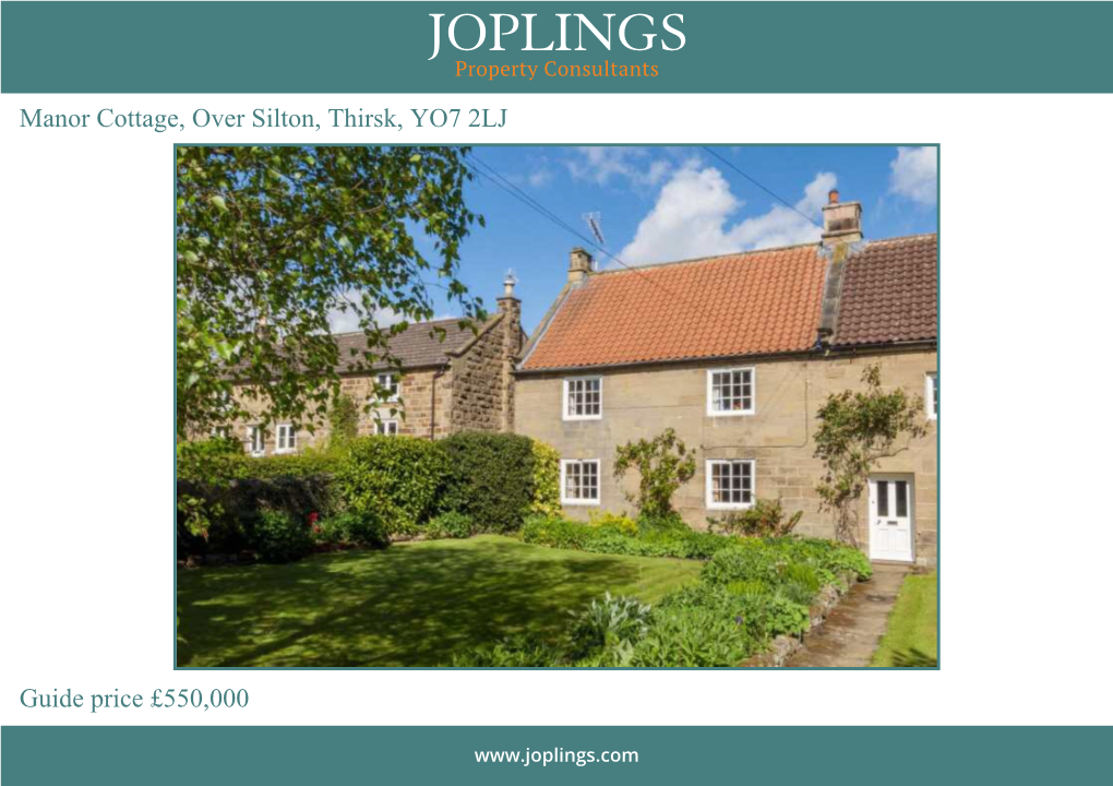 Manor Cottage, Over Silton, Thirsk, YO7 2LJ Guide