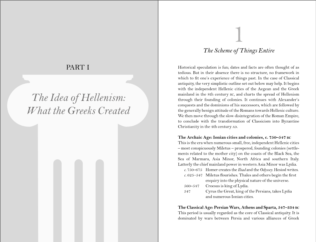 The Idea of Hellenism: What the Greeks Created