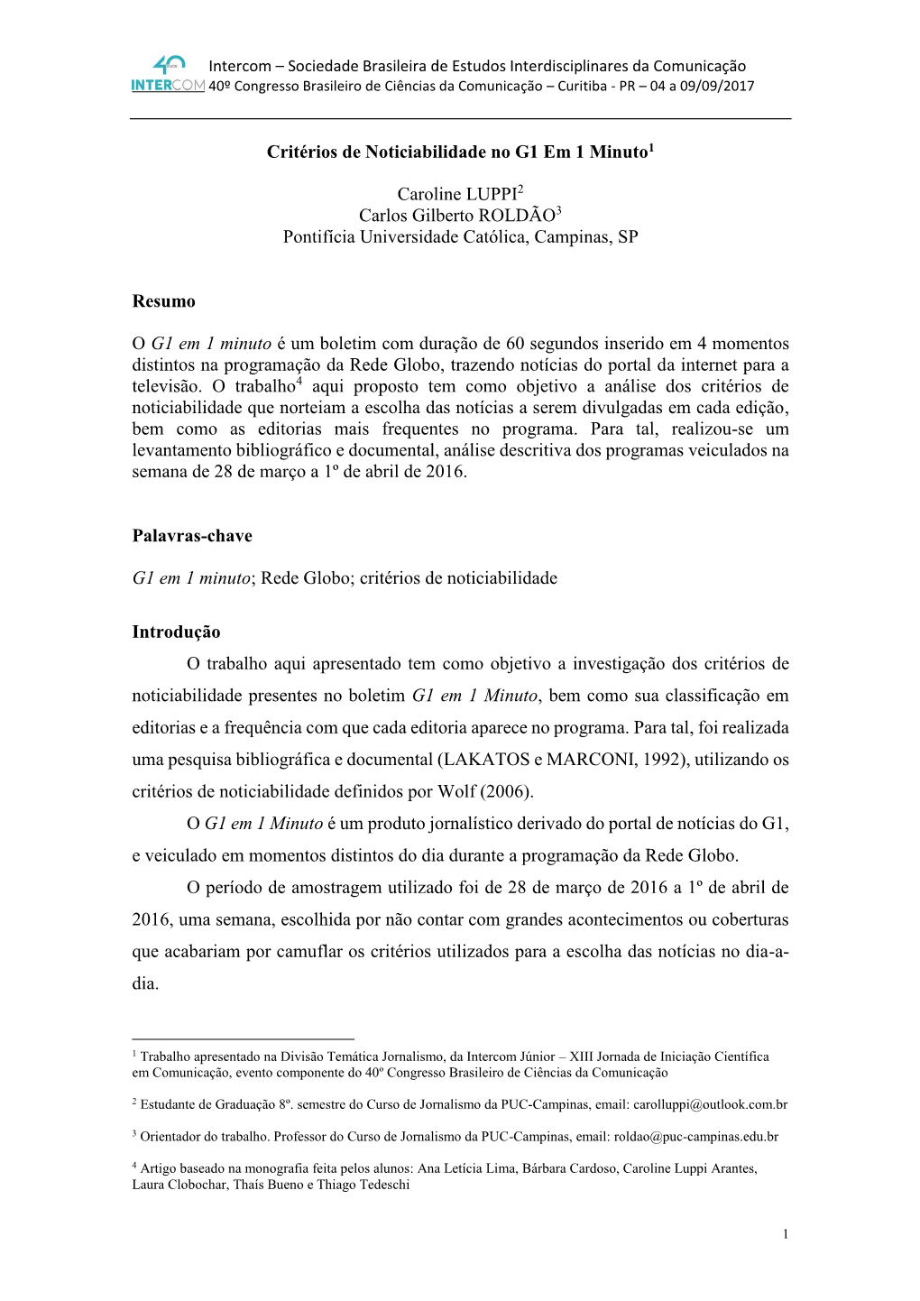 Critérios De Noticiabilidade No G1 Em 1 Minuto1