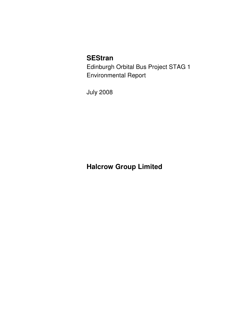 Sestran Halcrow Group Limited