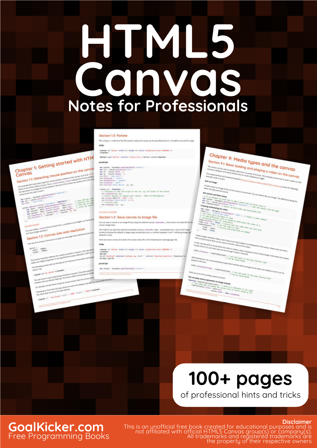 HTML5 Canvas Notes for Professionals Book Is Compiled from Stack Overﬂow Documentation, the Content Is Written by the Beautiful People at Stack Overﬂow