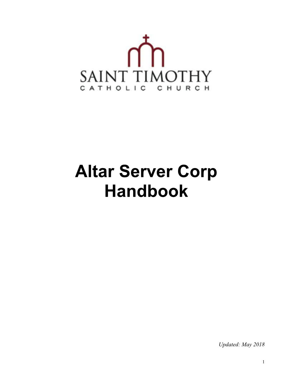 Altar Server Handbook