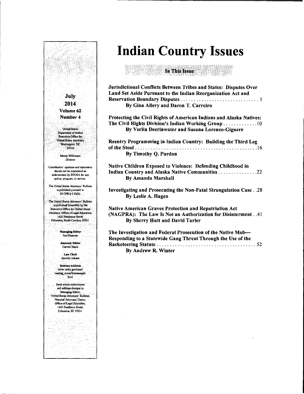 Indian Country Issues