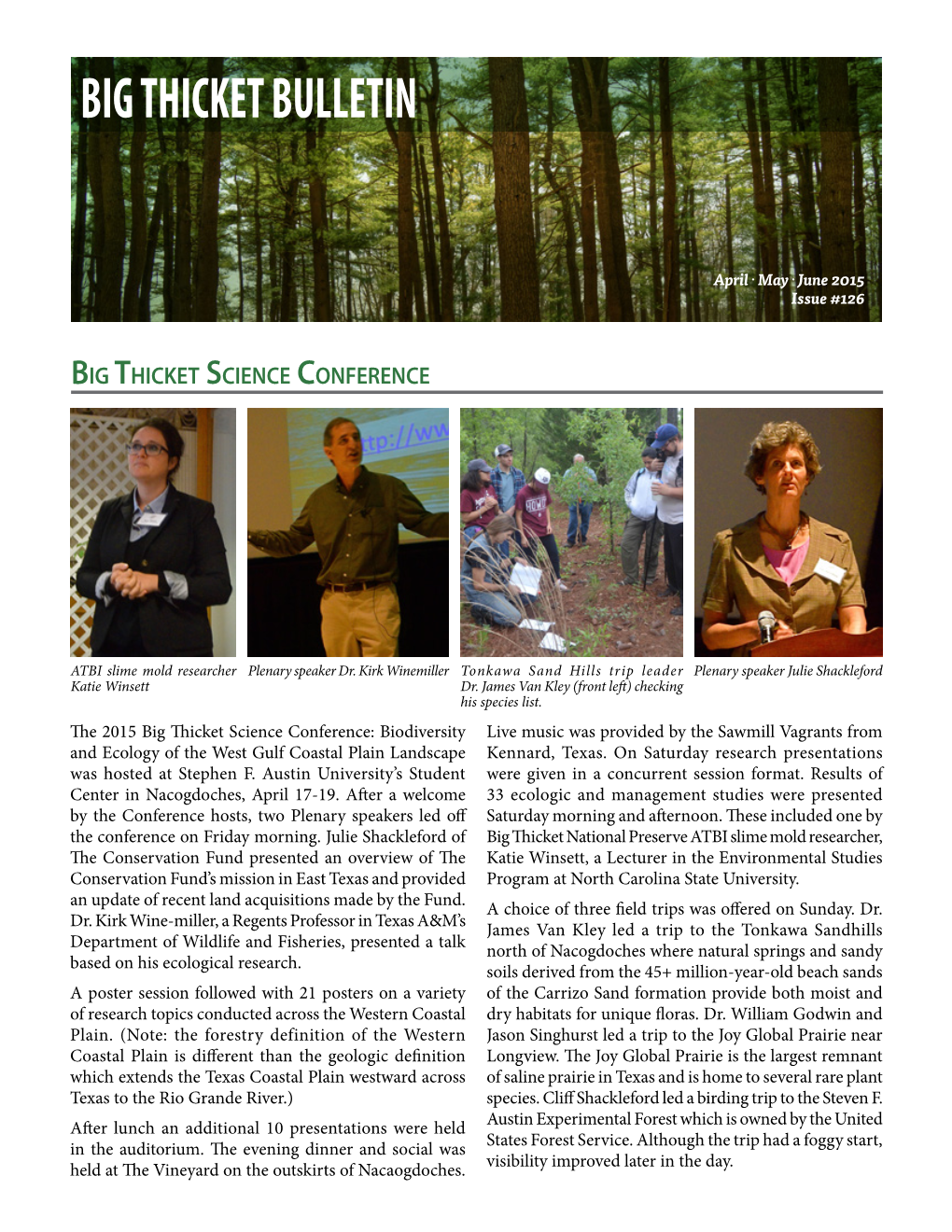 Big Thicket Bulletin, Issue