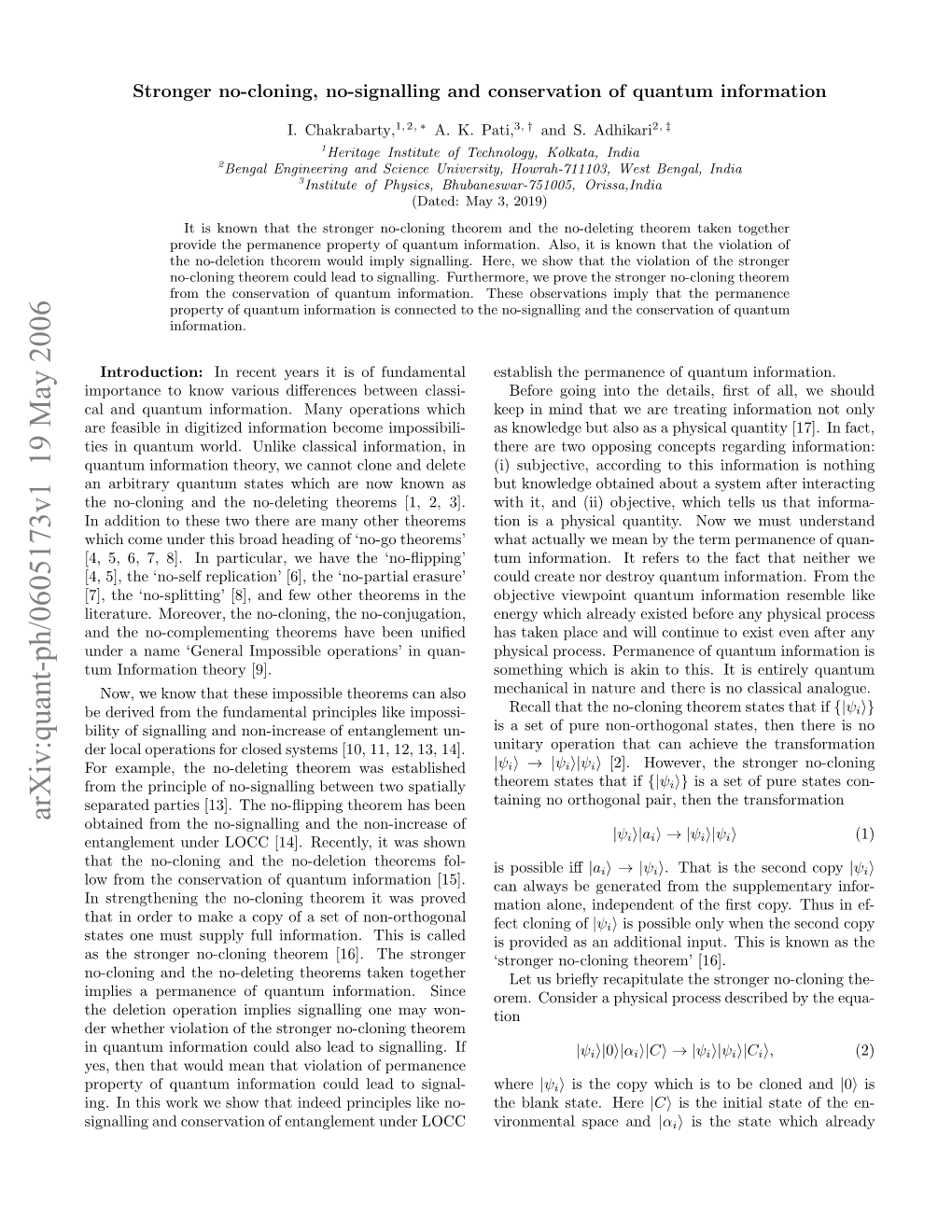 Stronger No-Cloning, No-Signalling and Conservation of Quantum Information