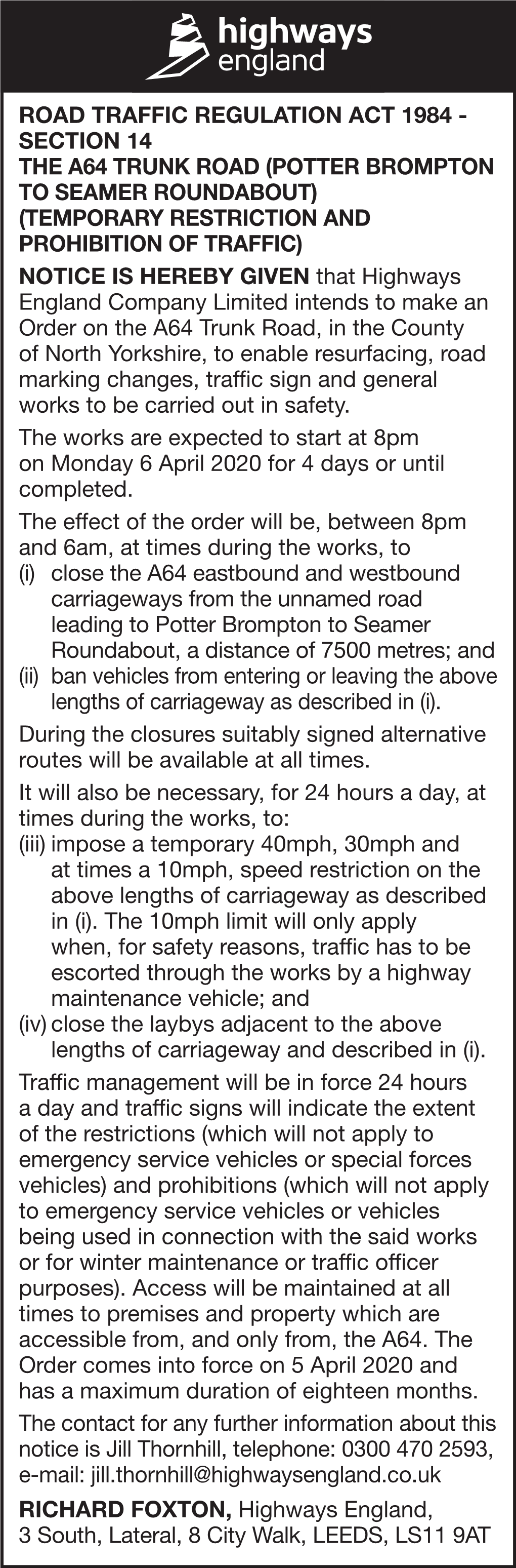 Road Traffic Regulation Act 1984