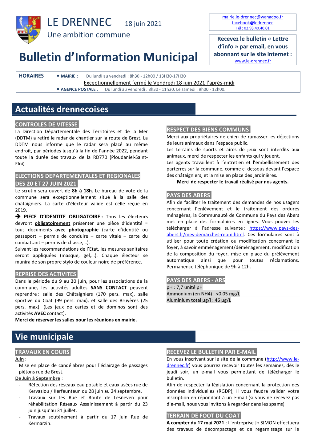 Bulletin D'information Municipal