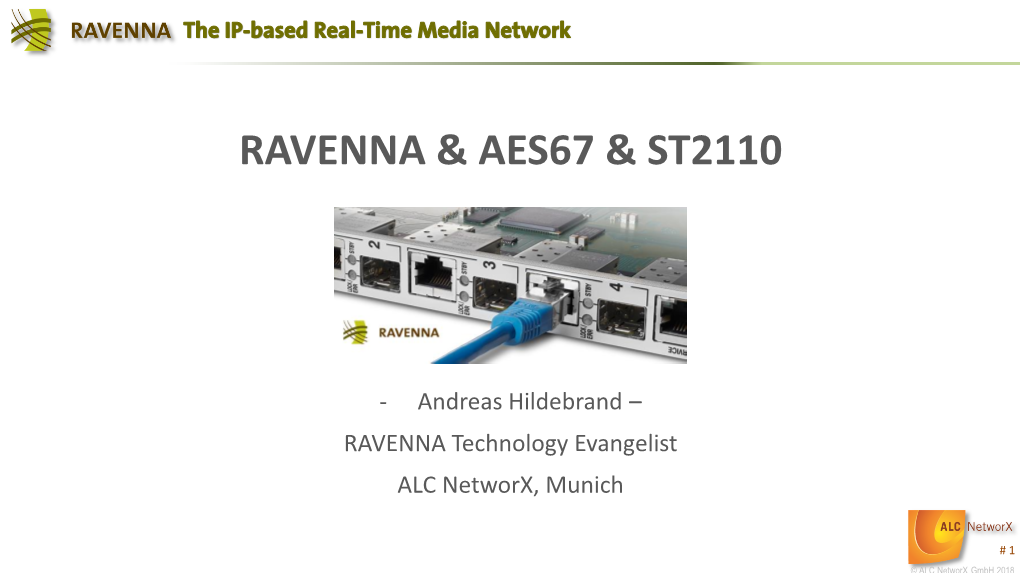 Ravenna & Aes67 & St2110