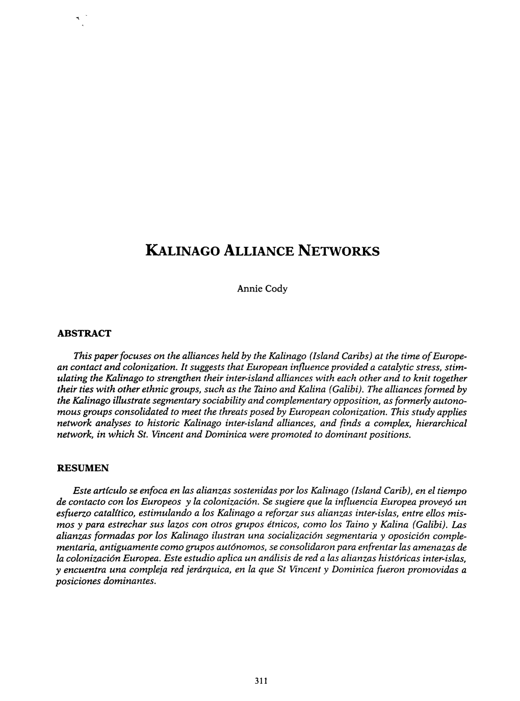 Kalinago Alliance Networks