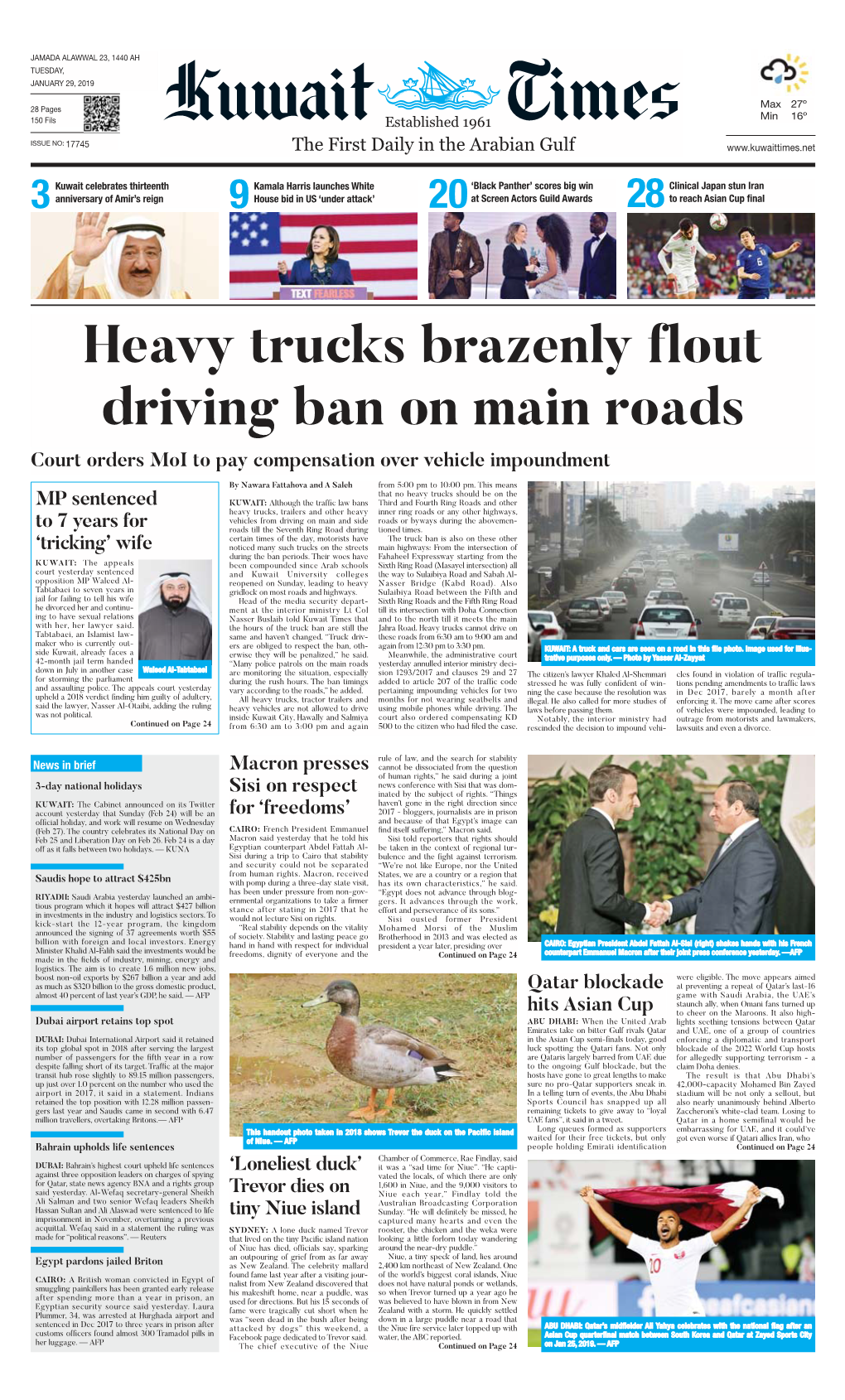 Kuwaittimes 29-1-2019.Qxp Layout 1