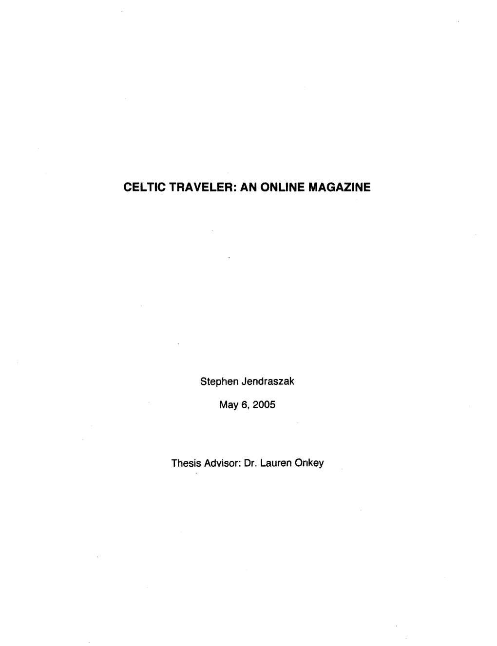 Celtic Traveler: an Online Magazine