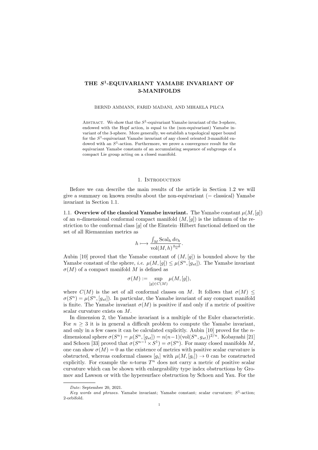 The S1-Equivariant Yamabe Invariant of 3-Manifolds