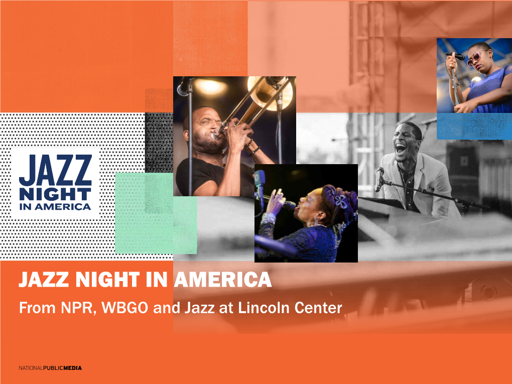 JAZZ NIGHT in AMERICA from NPR, WBGO and Jazz at Lincoln Center 2