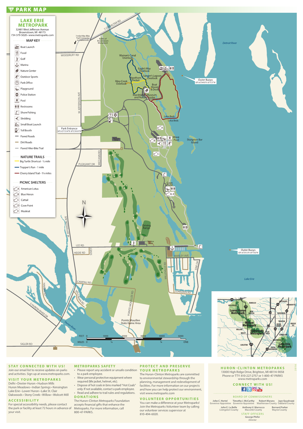 N Parks • Please Report Any Accident Or Unsafe Condition 2 Y O U R M E TRO PA R K S 13000 High Ridge Drive, Brighton, MI 48114-9058 and Activities