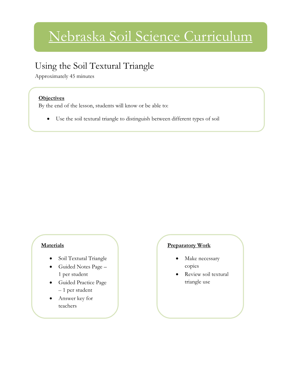 5 Using the Soil Textural Triangle