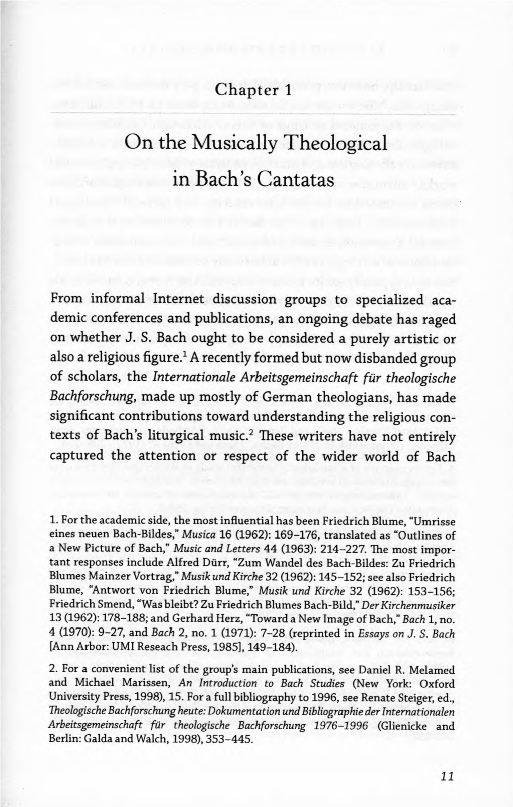 Bach and the Rationalist Philosophy of Wolff, Leibniz and Spinoza,” 60-71