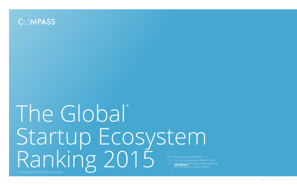 The Global Startup Ecosystem Ranking 2015