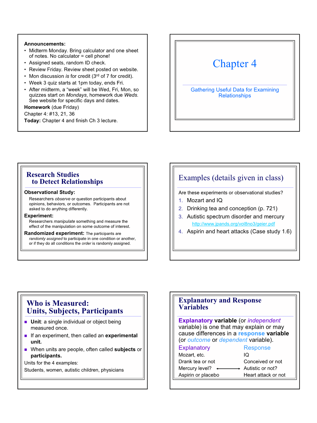 Lecture 9, Compact Version