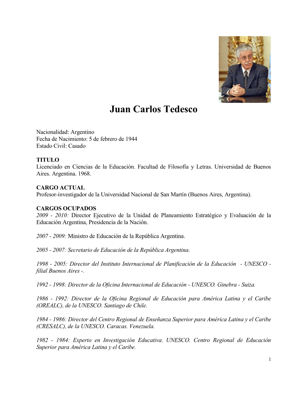 Juan Carlos Tedesco