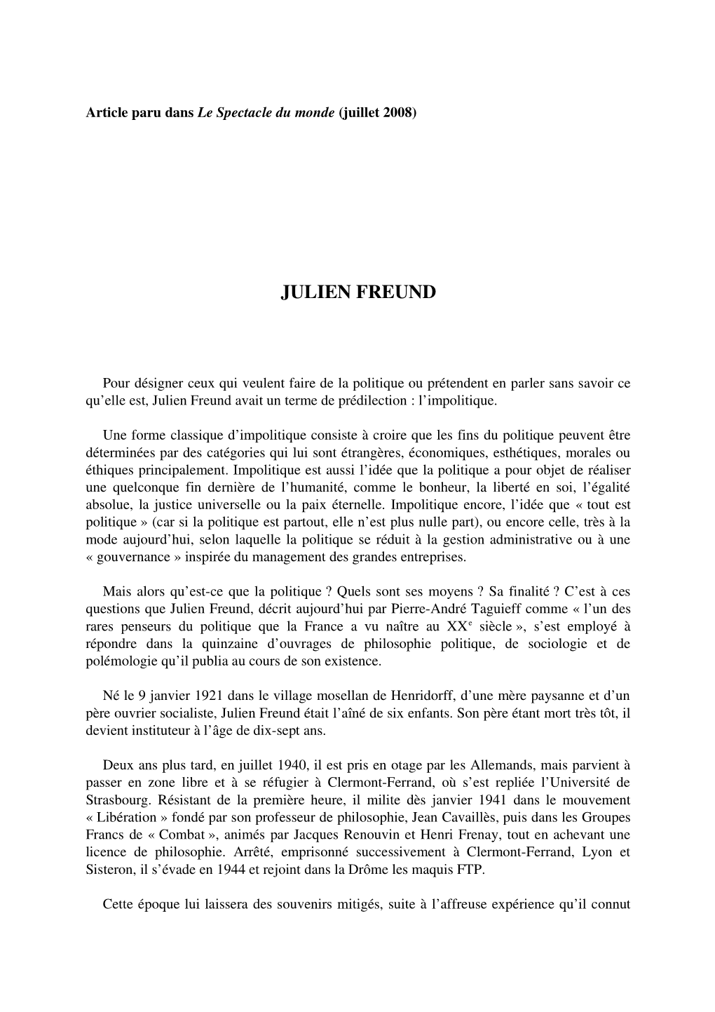 Julien Freund