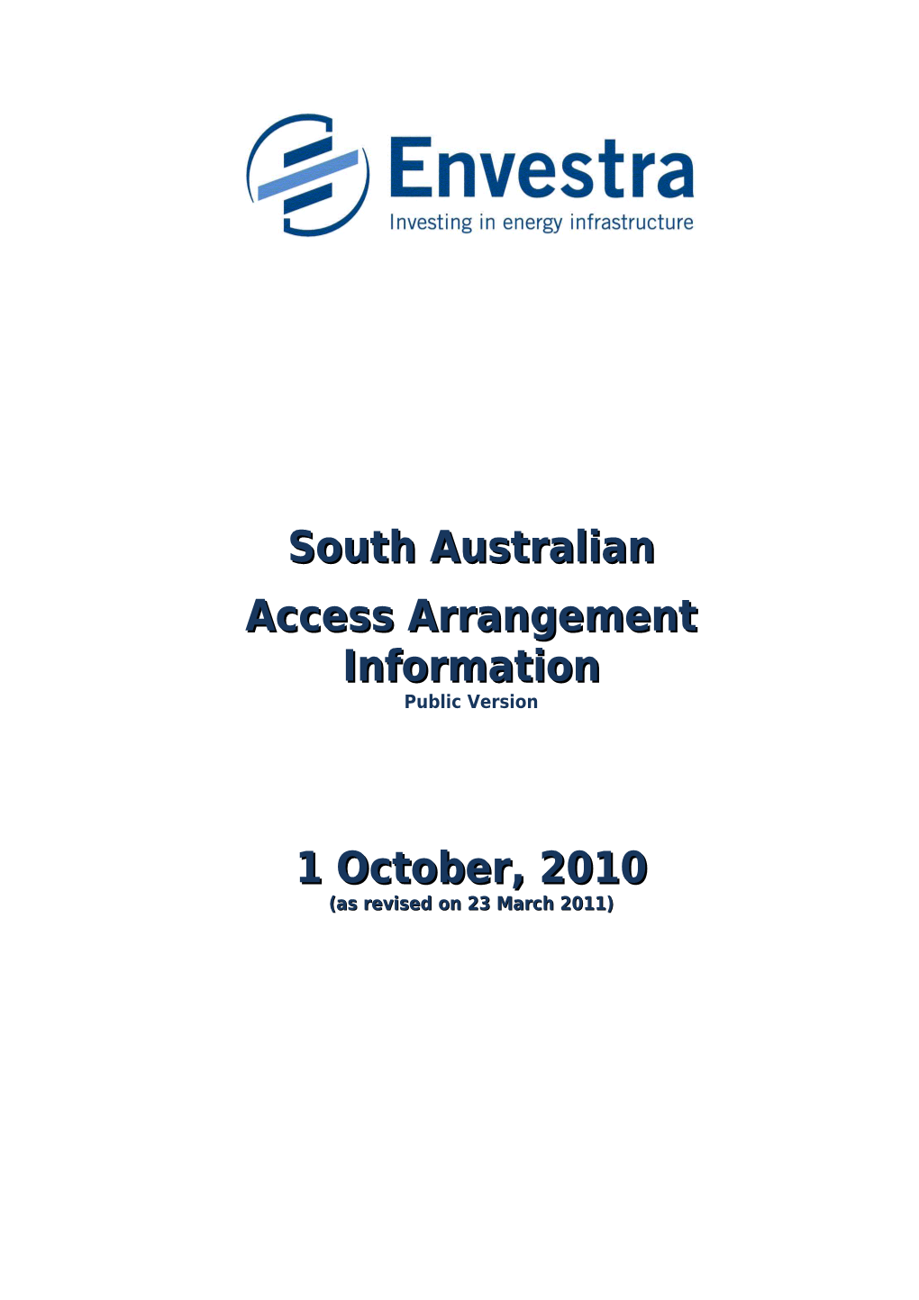 Access Arrangement Information