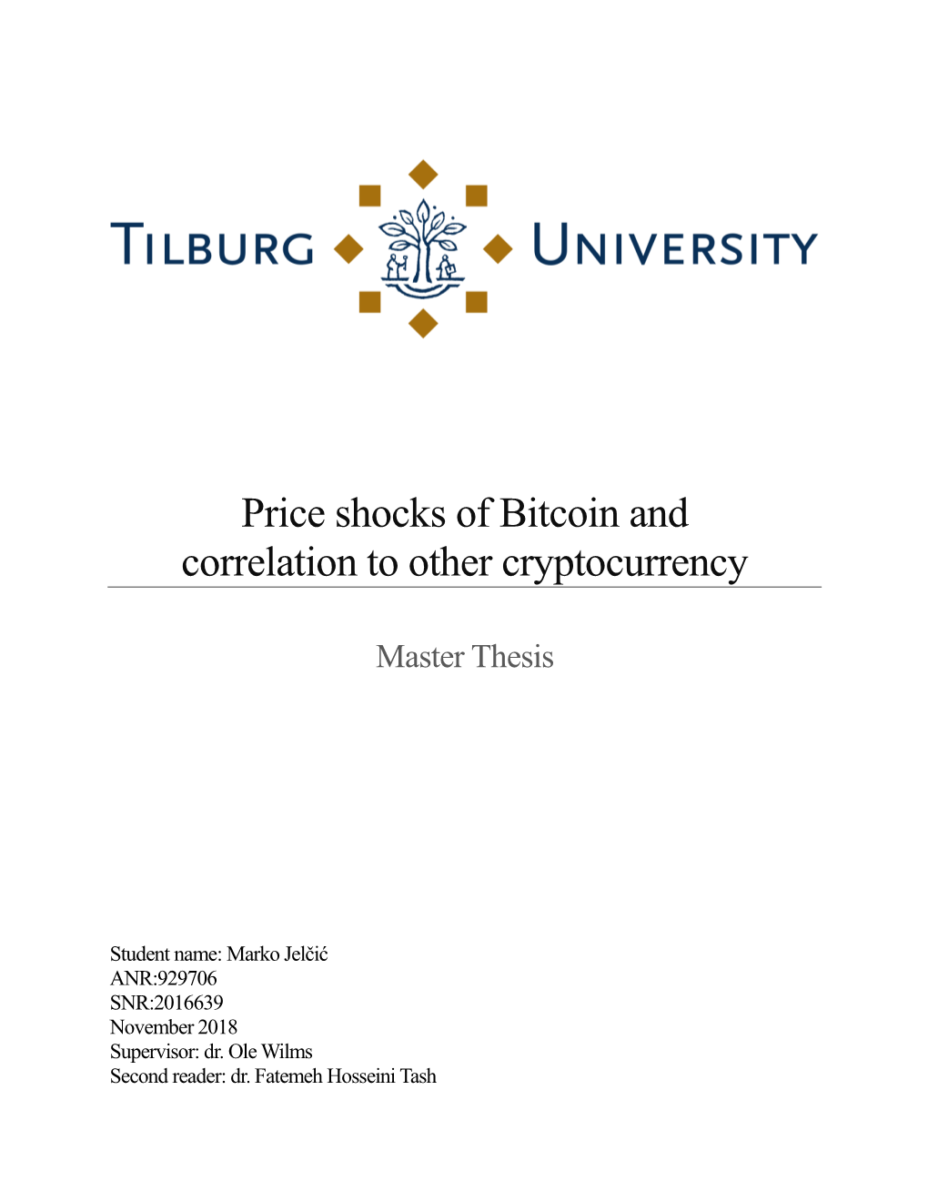 Price Shocks of Bitcoin and Correlation to Other Cryptocurrency