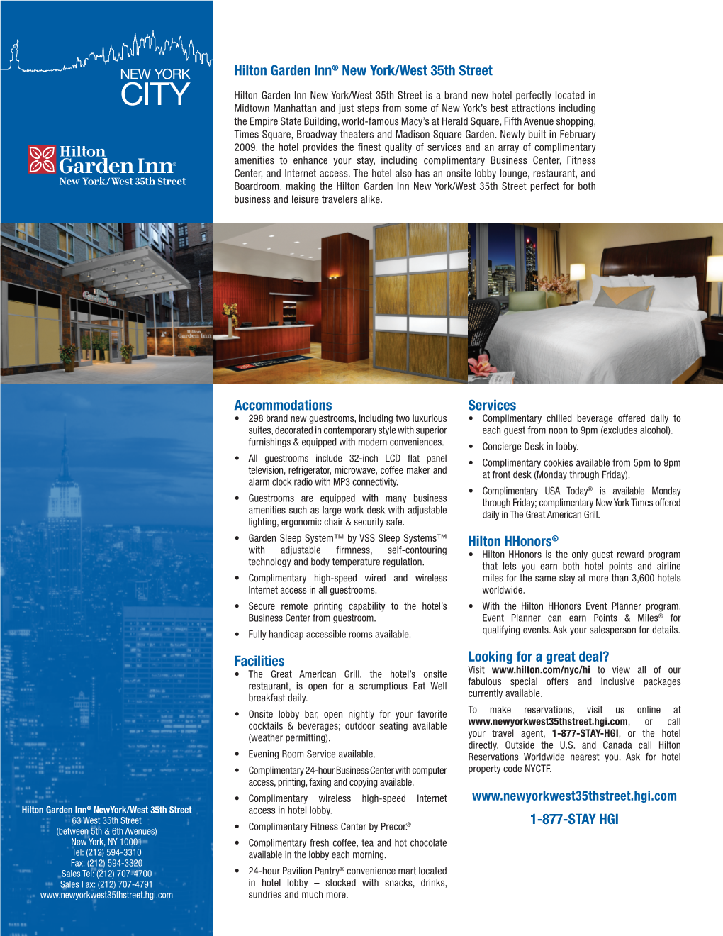 NEW YORK Hilton Garden Inn® New York/West 35Th Street