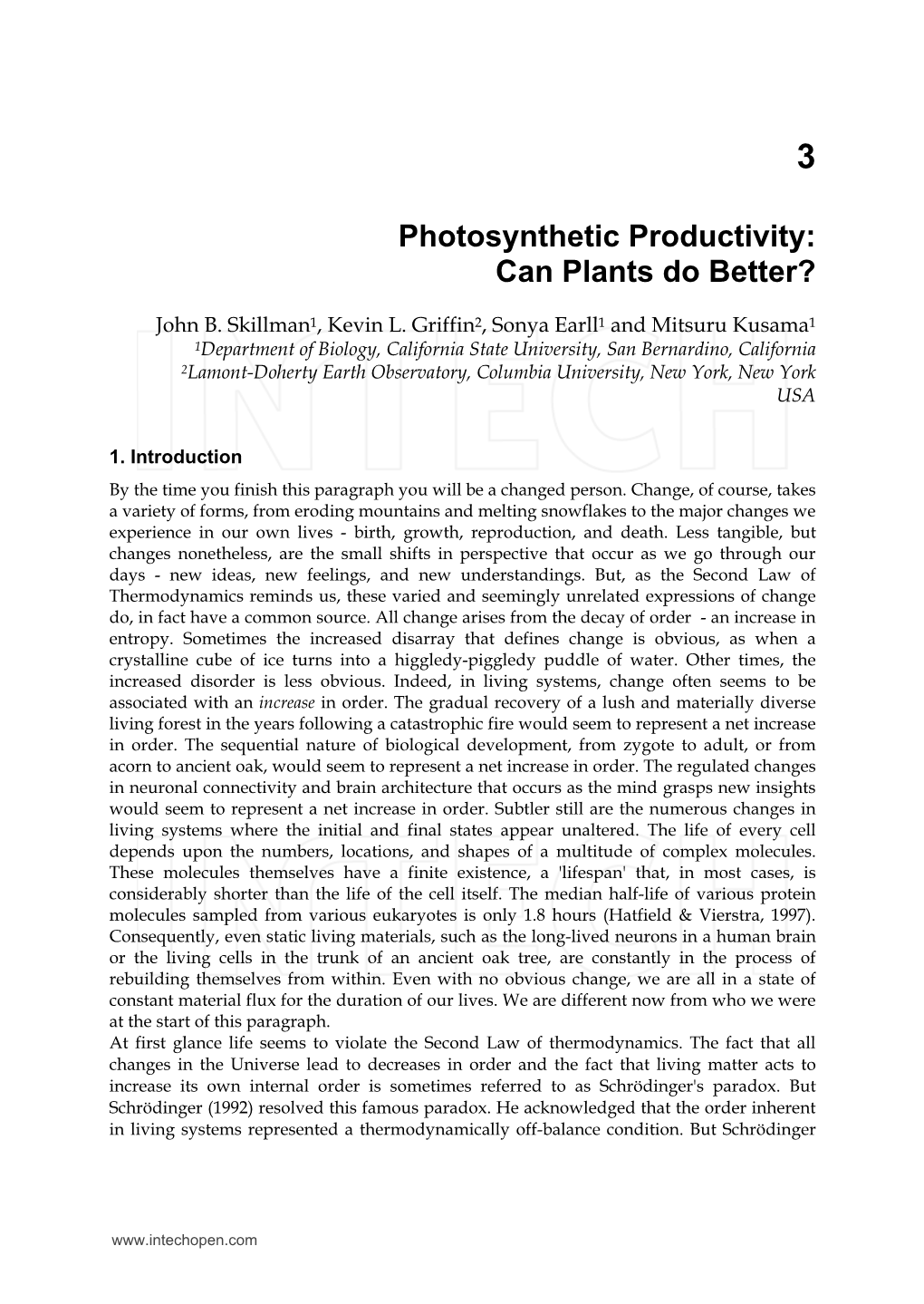 Photosynthetic Productivity: Can Plants Do Better?