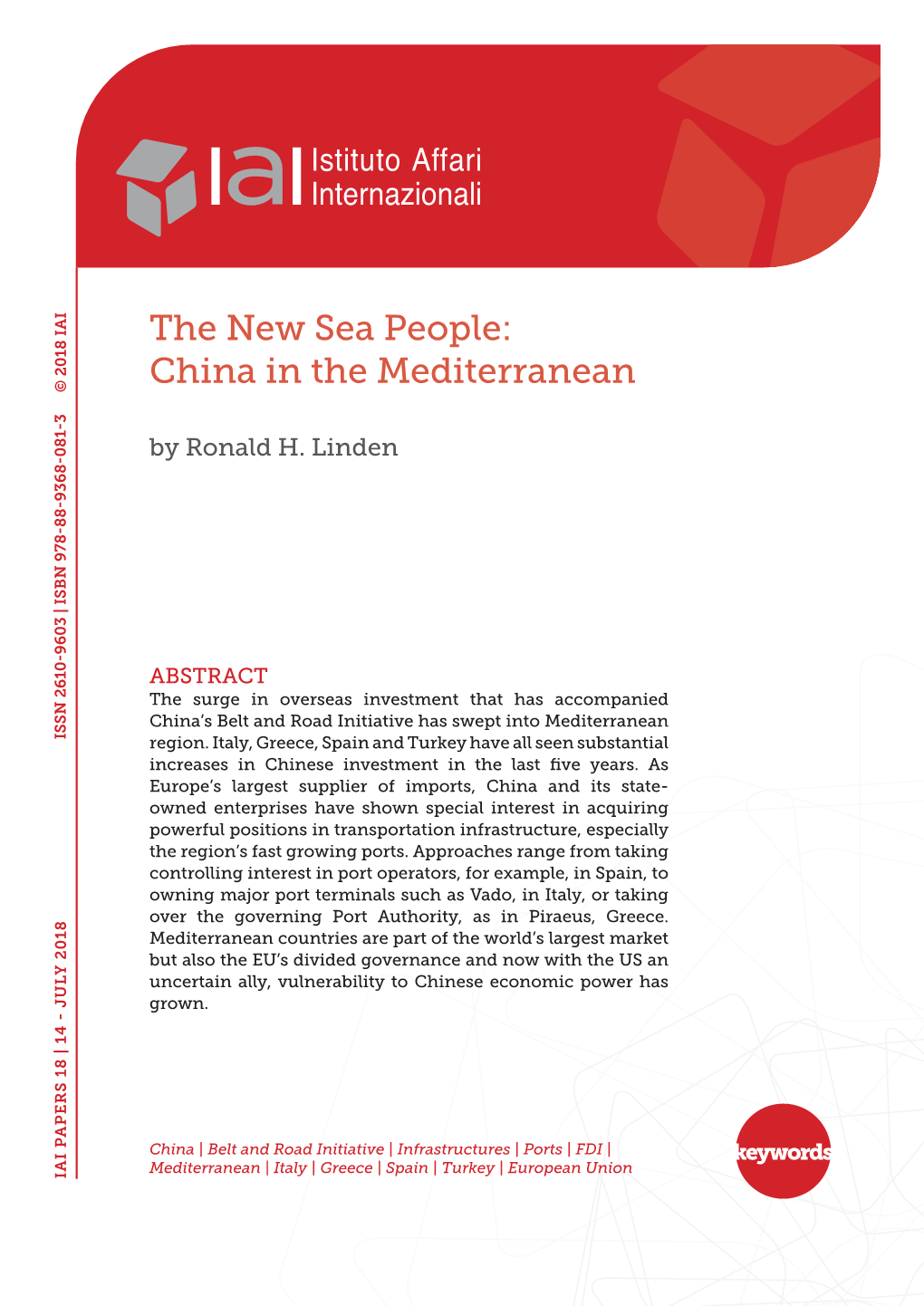 The New Sea People: China in the Mediterranean