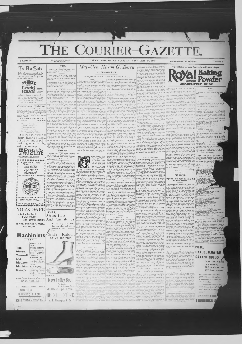Courier Gazette, Tuesday February 26, 1896