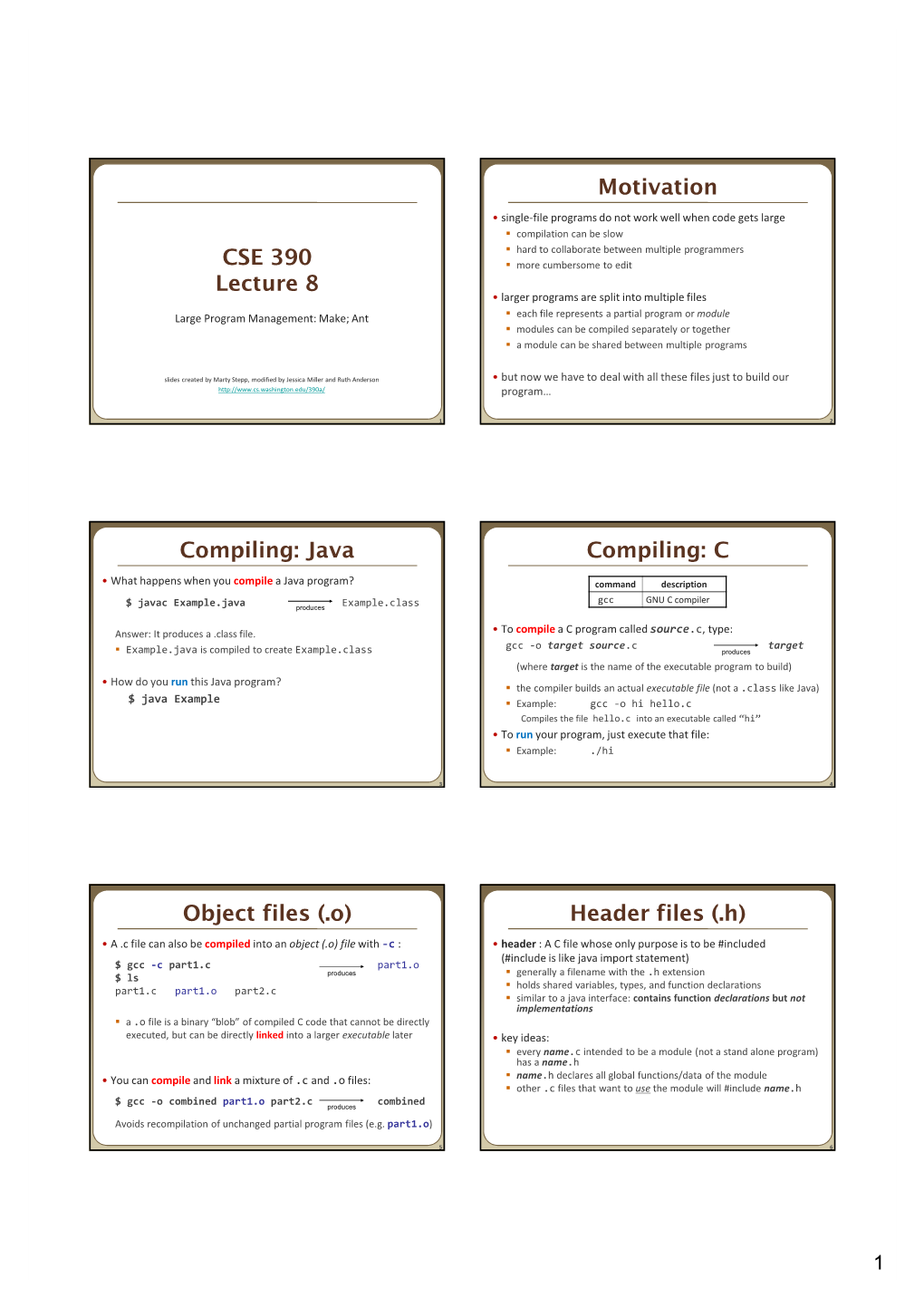 Java Compiling: C