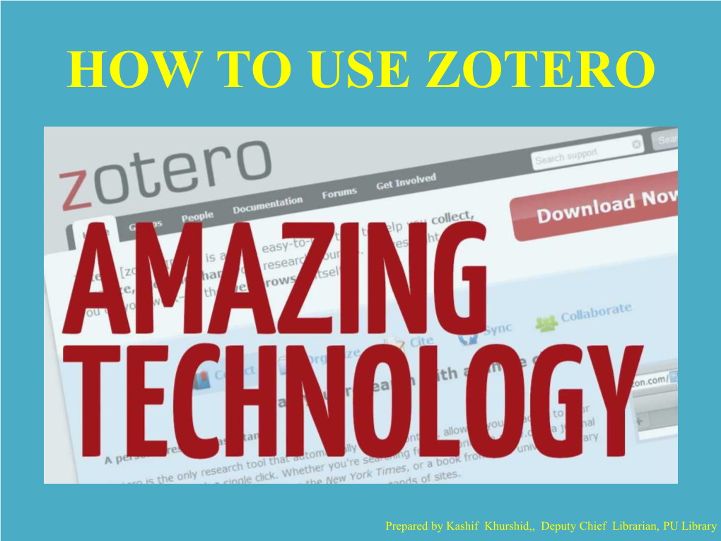 How to Use Zotero
