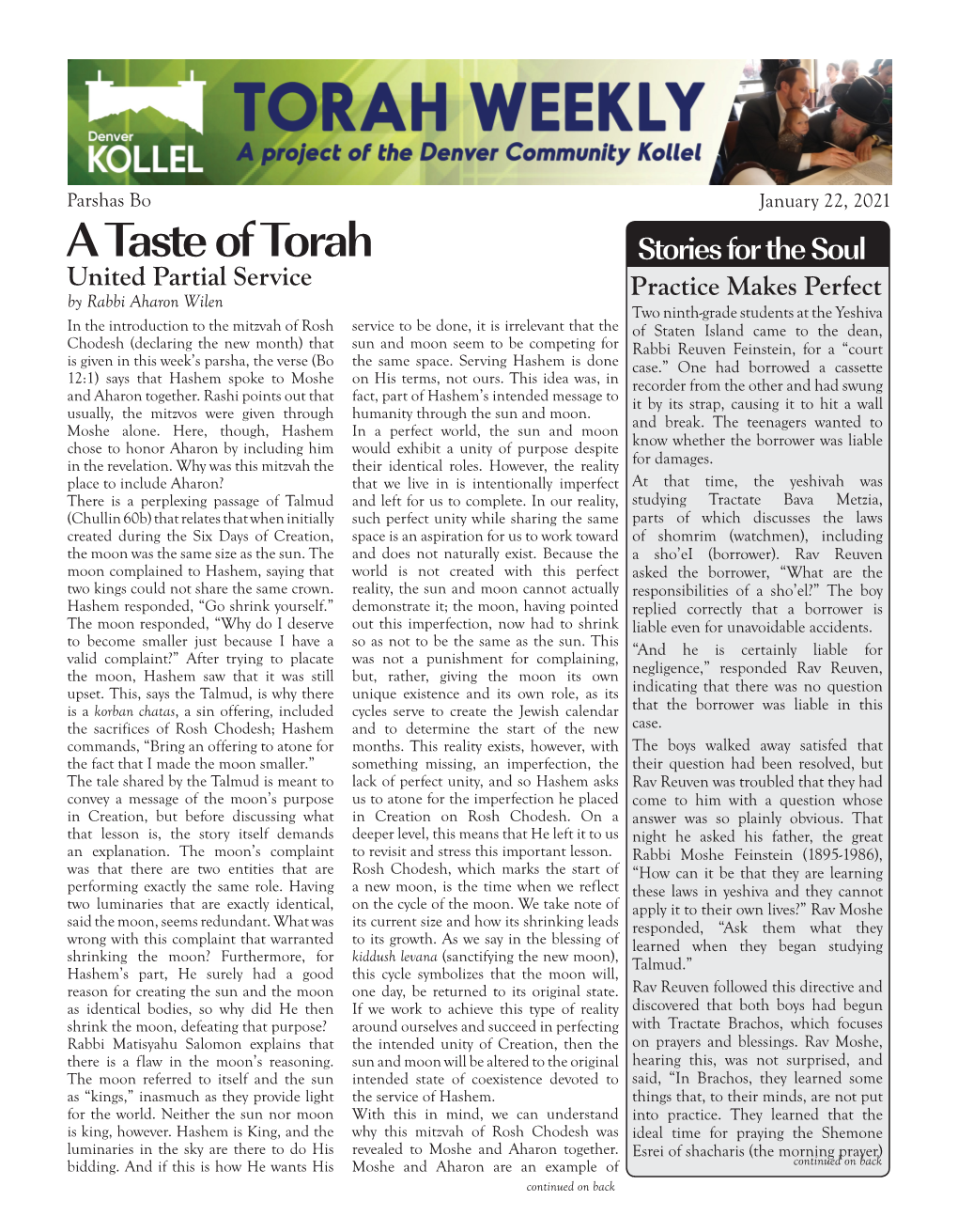 A Taste of Torah