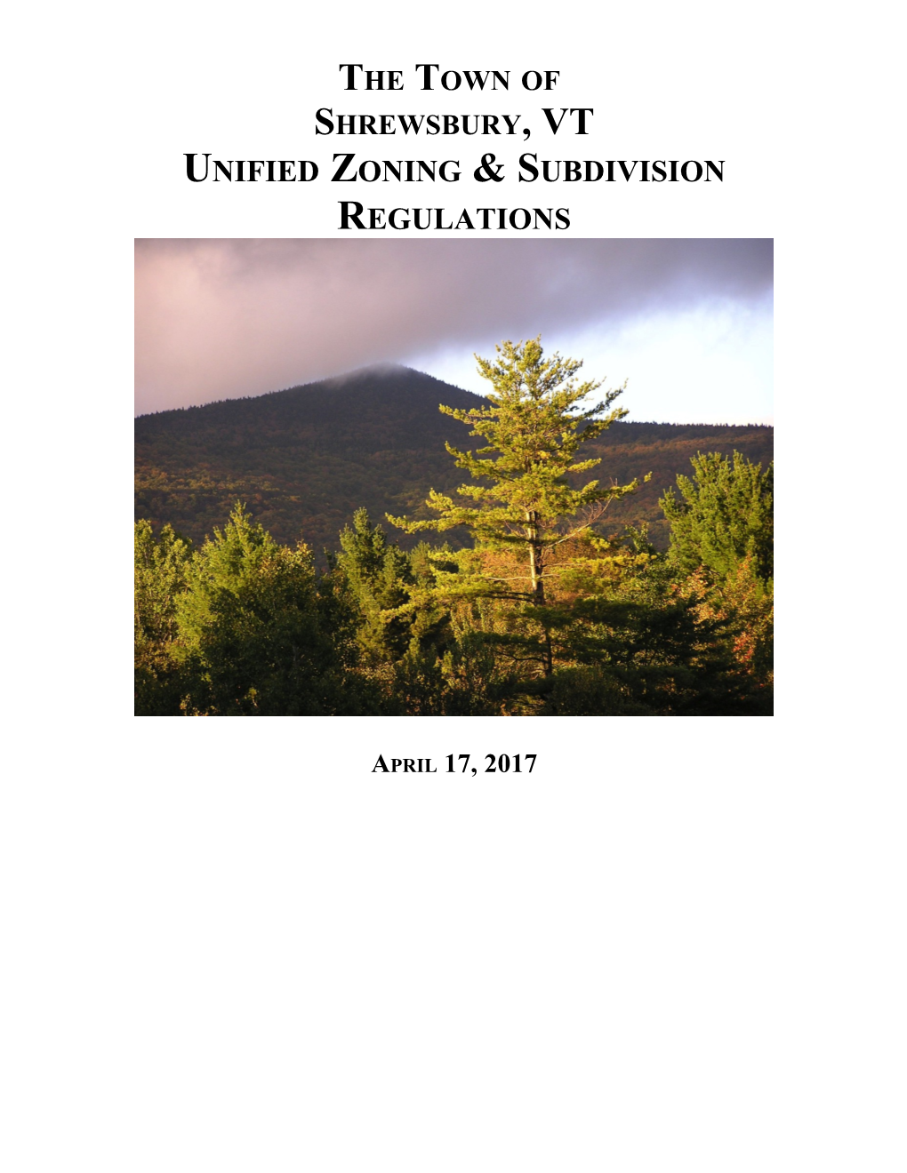 Unified Zoning & Subdivision